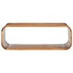 Table basse - bois dacacia massif - vintage - rectangulaire - avec tagre de rangement
