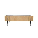 Sequoia - table basse en bois clair avec grand tiroir