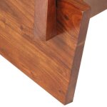 Table basse en bois dacacia - wiens - 60x39 cm - bois dacacia massif - finition marron miel - dessus ...