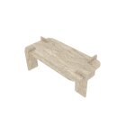 Table basse en bois lovge 120 x 60 x 35 cm - travertin
