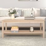 Vidaxl table basse 110x55x45 cm bois massif de pin 822272