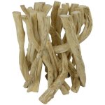 Table basse en bois massif avec plateau en verre - solide lianen takken - style campagne Table basse en bois massif avec plateau en verre - solide lianen takken - style campagne