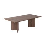 Table basse en bois sabin - 60 x 119 x 40 cm - noyer