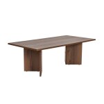 Table basse en bois sabin - 60 x 119 x 40 cm - noyer