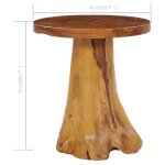 Table basse en bois de teck massif - wiens - 40x40 cm - brun - artisanal - racine de teck - �paisseur ...