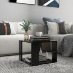 Table basse - bout de canap� - noir - 40x40x30 cm