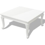 Table basse carr blanc brillant 80 x 80 x 42 cm[317]