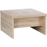 Table basse carr� r�haussable et extensible d�cor bois clair - sofya - salon - ethnique - ailleurs