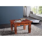 Table basse carr�e 60x60cm - bois massif dacacia laqu� (nougat) - oxford #426