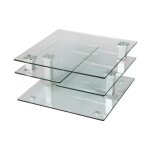Table basse carr�e 80 cm en verre - glass