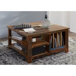 Table basse carre 90x90cm - bois massif recycl multicolore laqu - inspiration ethnique - nature of ...