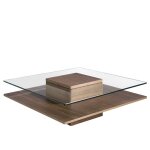 Table basse carrée bois plaqué noyer et verre trempé koza - ac angel cerdá - salon - contemporain - design ... Table basse carrée bois plaqué noyer et verre trempé koza - ac angel cerdá - salon - contemporain - design ...
