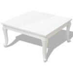 Table basse carre laque blanc vidaxl - 80 x 80 x 42 cm