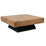 Table basse carre en pin recycl rewood