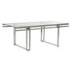 Table basse - marque - blanc - verre - 120 cm Table basse - marque - blanc - verre - 120 cm