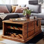 Table basse coffre 100x60x40 cm en sheesham massif Table basse coffre 100x60x40 cm en sheesham massif