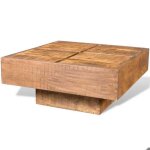 Table basse console de salonvidaxl table gigogne carr�e marron bois massif de manguier 7 9281576
