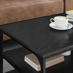 Table basse console de salonvidaxl table gigogne ch�ne noir 90 x 49 x 40 cm bois ding�nierie 7 9883568 ...