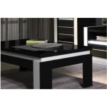 Table basse design lina noir et blanche laque