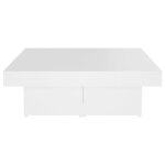 Table basse - dilwe - 90x90 cm - agglom�r� - blanc - montage facile