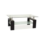 Table basse double niveau - lisa basic ii - 100 x 60 x 55 cm - couleur weng�