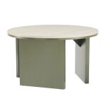 Table basse effet bois ronde diam 80 cm vert olive - oviala