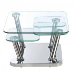 Table basse ego 4 plateaux pivotants en verre Table basse ego 4 plateaux pivotants en verre