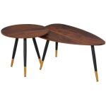 Homcom - table basse - bois - 96x50x40cm - marron