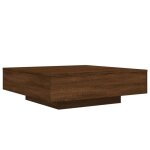 Table basse - gototop - 100x100 cm - chne marron - bois dingnierie - design contemporain