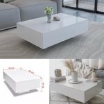 Table basse haute brillance blanche - belleshop - rectangulaire - bois - panneaux de particules - salon ... Table basse haute brillance blanche - belleshop - rectangulaire - bois - panneaux de particules - salon ...