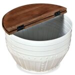 Table basse industrielle en bois de récupération massif - kai - forme de baril - laqué - blanc - 60 x ... Table basse industrielle en bois de récupération massif - kai - forme de baril - laqué - blanc - 60 x ...