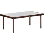 Outsunny - table basse de jardin - résine - 90x50x35cm - marron Outsunny - table basse de jardin - résine - 90x50x35cm - marron