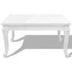 Table basse kai - blanc laqu� - 80 x 80 x 42 cm - bois - classique - intemporel