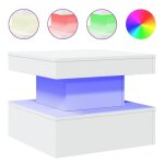 Table basse avec lumières led blanc 50x50x40 cm - blanc - meuble de salon - contemporain - design Table basse avec lumières led blanc 50x50x40 cm - blanc - meuble de salon - contemporain - design