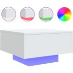 Table basse led blanc 55x55x31 cm - meuble de salon - contemporain - design Table basse led blanc 55x55x31 cm - meuble de salon - contemporain - design