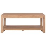 Table basse - maison - bois de teck massif - rectangulaire - style campagne Table basse - maison - bois de teck massif - rectangulaire - style campagne