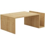 Table basse memo ? ch�ne saphir ? plateau relevable & rangement int�gr� ? l 868 cm x p 324 x h 50 cm