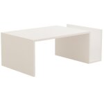 Table basse memo - couleur blanche - plateau relevable & rangement int�gr� - l 868 cm x p 324 x h 50 ...