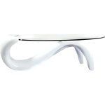 Table basse moderne et design serena laqu blanc
