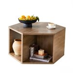 Table basse multifonctionnelle - bellemave - table basse hexagonale en bois - table de salon - 694 x ...