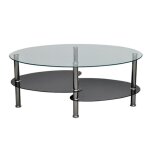 Table basse noir vitre