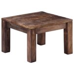 Table basse - non spécifié - 50 x 50 x 35 cm - bois de manguier massif - finition laquée - marron foncé ... Table basse - non spécifié - 50 x 50 x 35 cm - bois de manguier massif - finition laquée - marron foncé ...