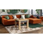 Table basse oreo bois / gris relevable + extensible jusqua 150 cm