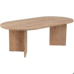 Table basse ovale en agglom�r� coloris ch�ne saphir l119 cm - iris