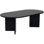 Table basse ovale en aggloméré coloris noir l119 cm - iris Table basse ovale en aggloméré coloris noir l119 cm - iris