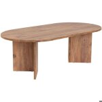 Table basse ovale en agglom�r� coloris pin atlantique l119 cm - iris