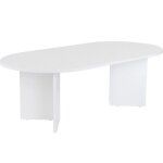 Table basse ovale blanche 119 cm - orane