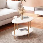 Table basse ovale højreby 43 x 70 x 44 cm blanc - en. casa - contemporain - design - salon - meuble de ... Table basse ovale højreby 43 x 70 x 44 cm blanc - en. casa - contemporain - design - salon - meuble de ...