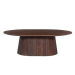 Table basse ovale collection mitchel en bois exotique de manguier brun foncé 120x70cm Table basse ovale collection mitchel en bois exotique de manguier brun foncé 120x70cm