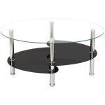 Table basse ovale en verre trempéavec 3 niveauxpieds en acier inoxydablesuitable pour salonchambre (noir ... Table basse ovale en verre trempéavec 3 niveauxpieds en acier inoxydablesuitable pour salonchambre (noir ...